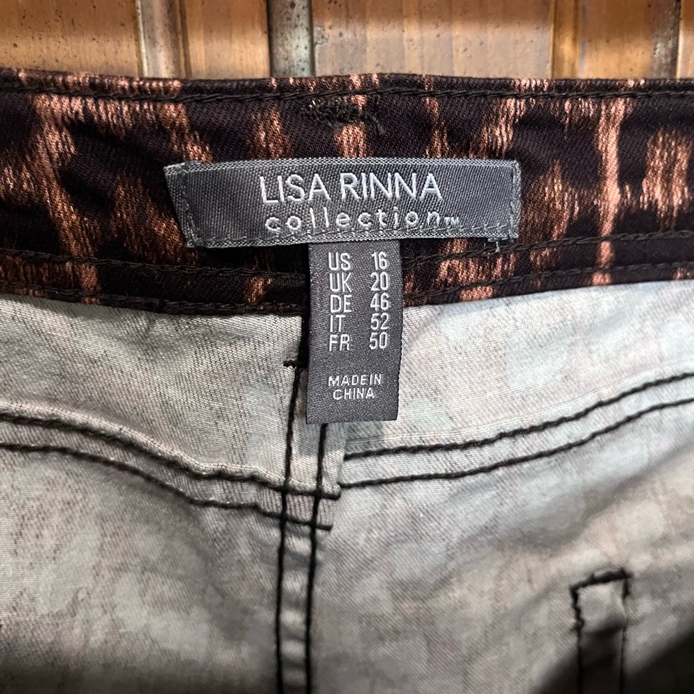 BRAND NEW Lisa Rinna Collection Leopard Print Skinny Jeans 🐆 - Picture 3 of 3